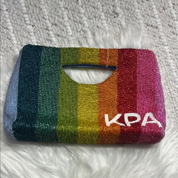 Classic Prep Monogram Custom Colorful Beaded Clutch